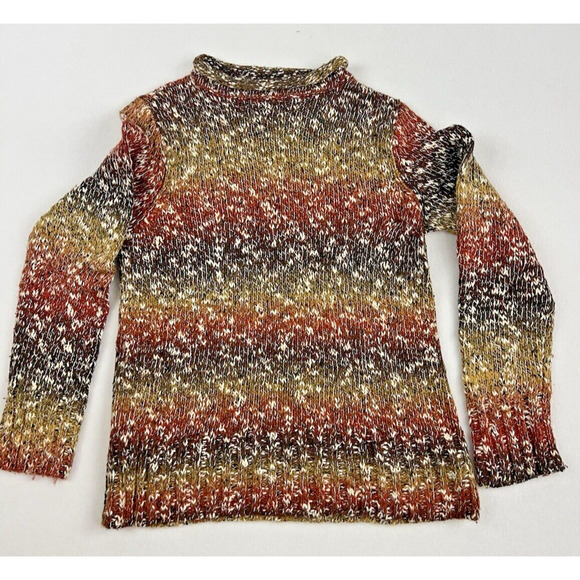 Vintage Womens Sweater Medium Muted Rainbow Knit‎ 90s Y2k Retro Casual - Picture 1 of 6